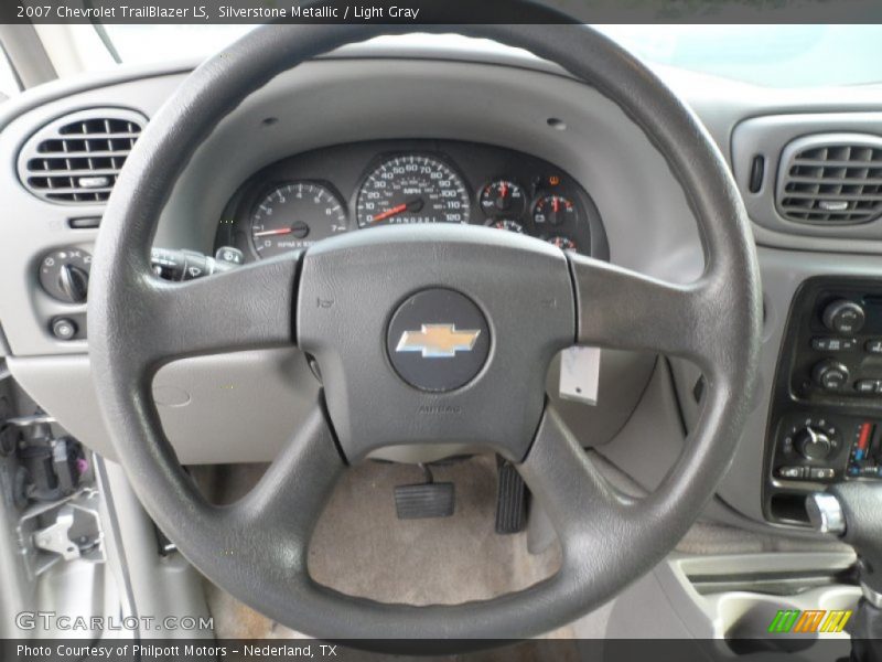 Silverstone Metallic / Light Gray 2007 Chevrolet TrailBlazer LS