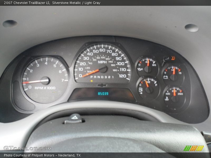Silverstone Metallic / Light Gray 2007 Chevrolet TrailBlazer LS
