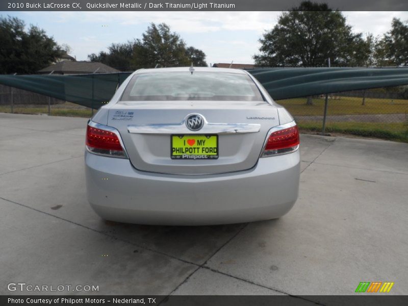 Quicksilver Metallic / Dark Titanium/Light Titanium 2010 Buick LaCrosse CX