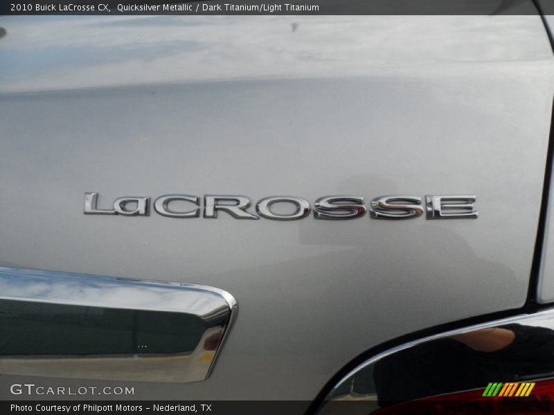 Quicksilver Metallic / Dark Titanium/Light Titanium 2010 Buick LaCrosse CX