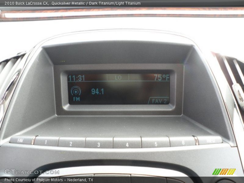 Quicksilver Metallic / Dark Titanium/Light Titanium 2010 Buick LaCrosse CX