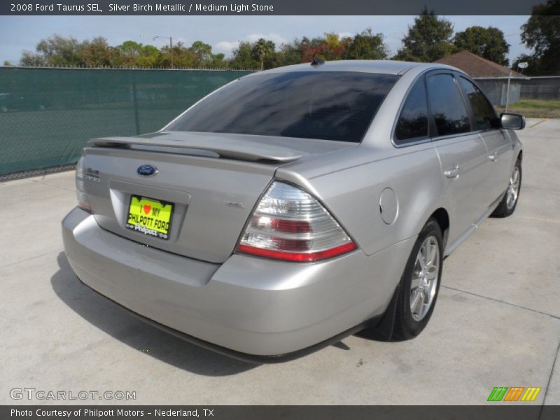 Silver Birch Metallic / Medium Light Stone 2008 Ford Taurus SEL
