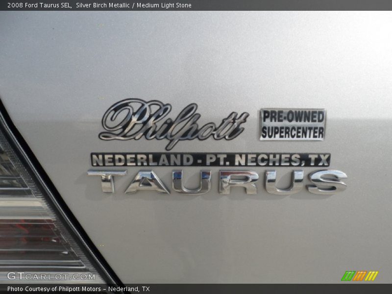 Silver Birch Metallic / Medium Light Stone 2008 Ford Taurus SEL