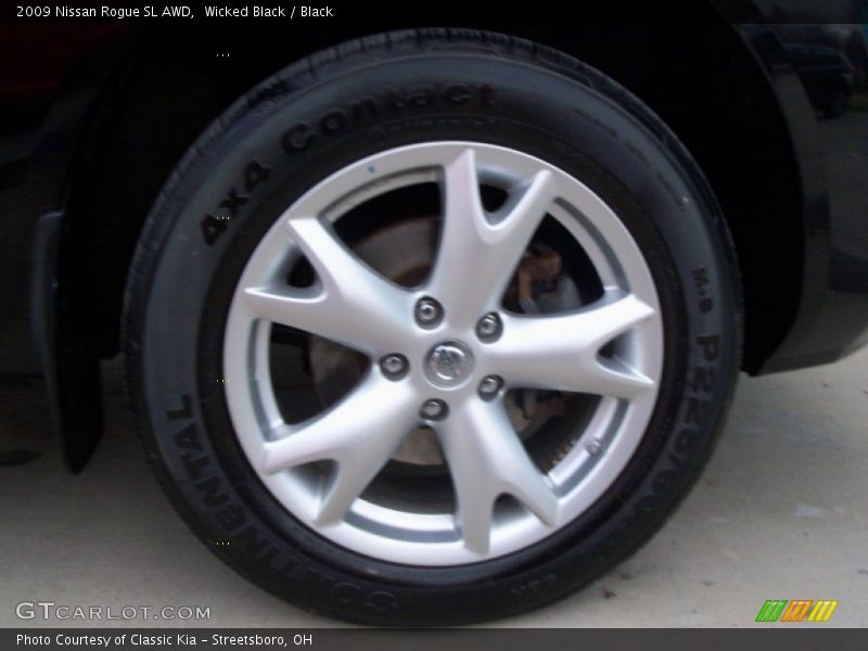 Wicked Black / Black 2009 Nissan Rogue SL AWD