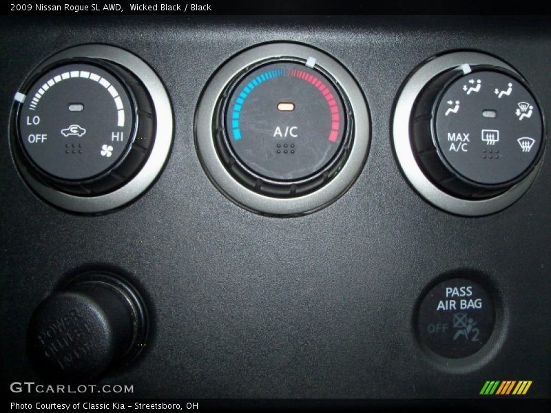 Wicked Black / Black 2009 Nissan Rogue SL AWD