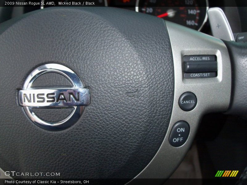 Wicked Black / Black 2009 Nissan Rogue SL AWD