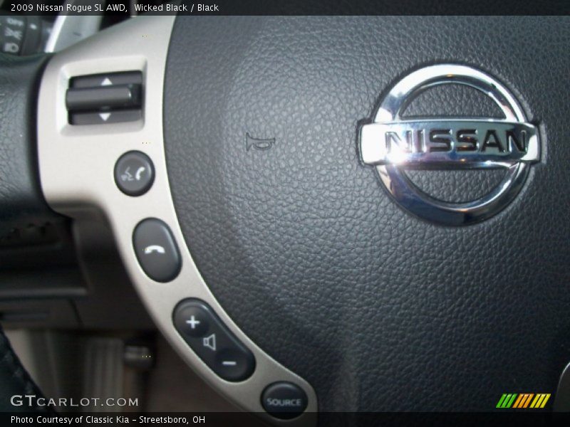 Wicked Black / Black 2009 Nissan Rogue SL AWD