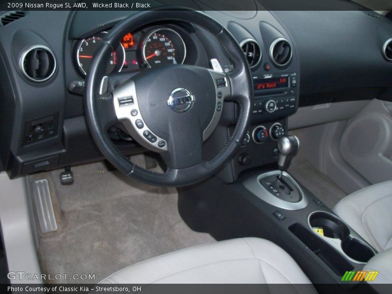 Wicked Black / Black 2009 Nissan Rogue SL AWD