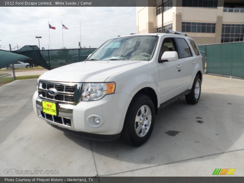 White Suede / Camel 2012 Ford Escape Limited