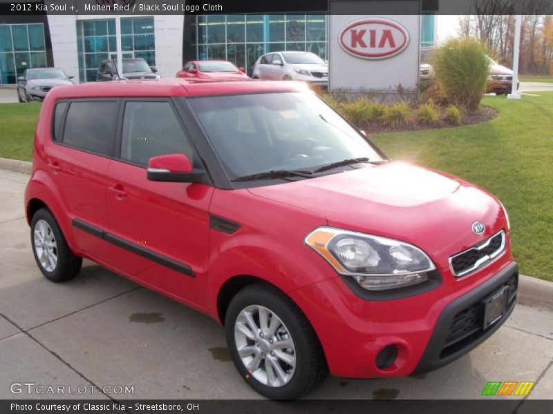 Molten Red / Black Soul Logo Cloth 2012 Kia Soul +