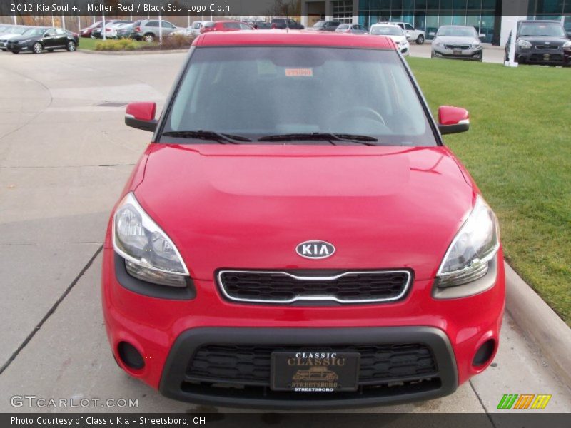 Molten Red / Black Soul Logo Cloth 2012 Kia Soul +
