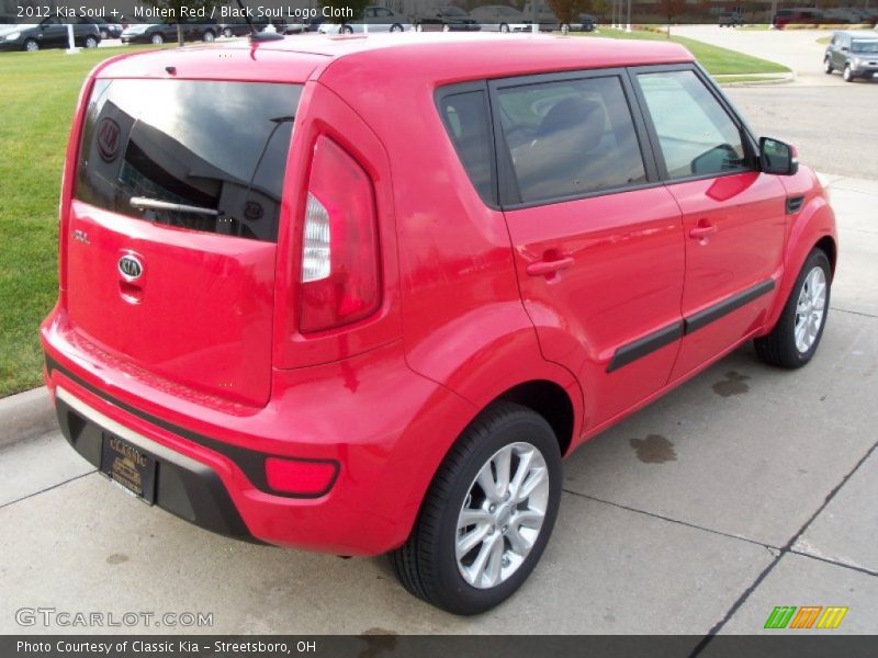Molten Red / Black Soul Logo Cloth 2012 Kia Soul +