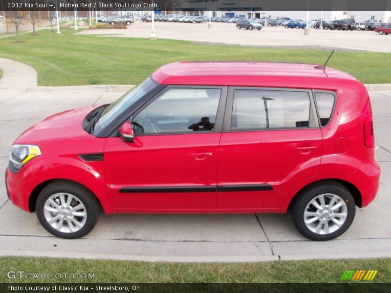 Molten Red / Black Soul Logo Cloth 2012 Kia Soul +
