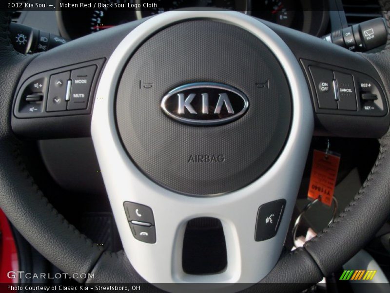 Molten Red / Black Soul Logo Cloth 2012 Kia Soul +