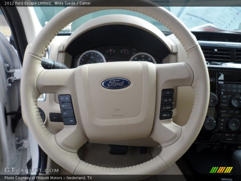 White Suede / Camel 2012 Ford Escape Limited