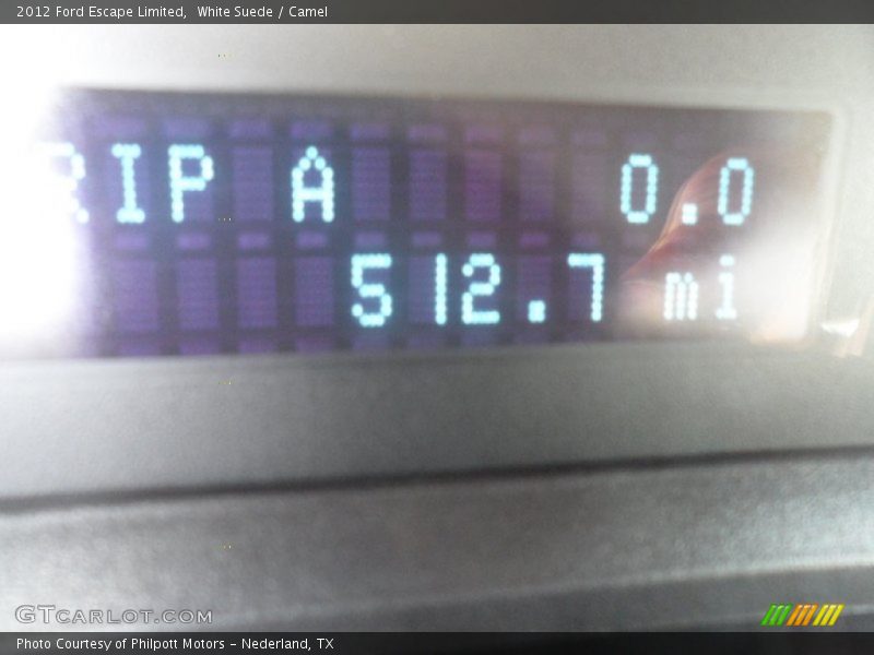 White Suede / Camel 2012 Ford Escape Limited