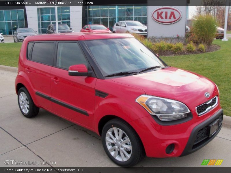 Molten Red / Black Soul Logo Cloth 2012 Kia Soul +