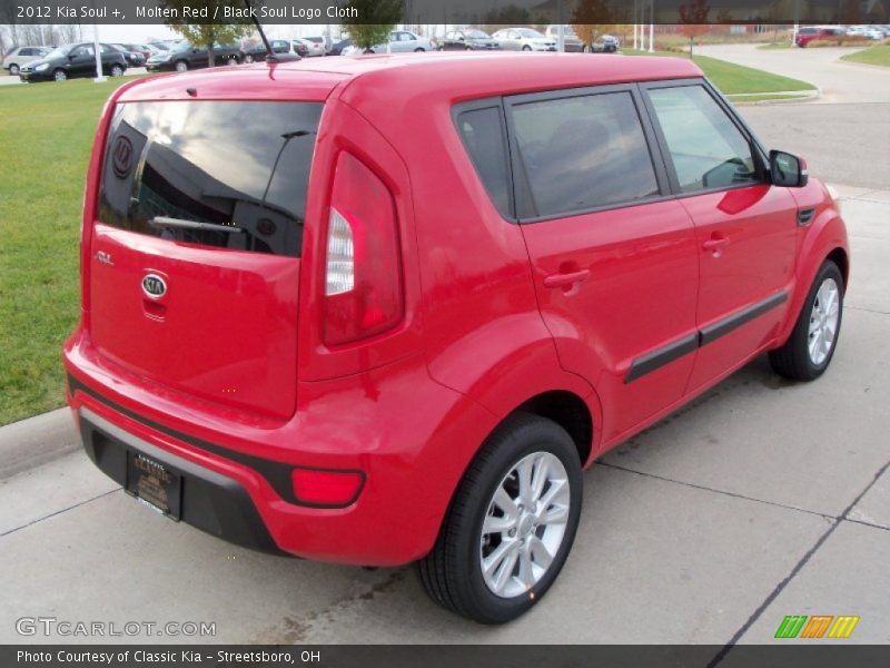 Molten Red / Black Soul Logo Cloth 2012 Kia Soul +