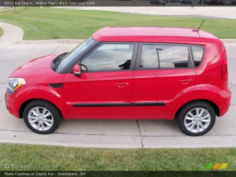 Molten Red / Black Soul Logo Cloth 2012 Kia Soul +