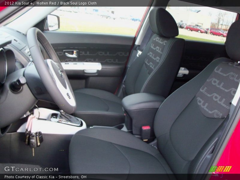 Molten Red / Black Soul Logo Cloth 2012 Kia Soul +