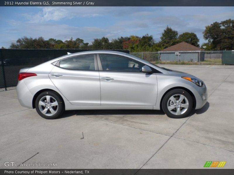 Shimmering Silver / Gray 2012 Hyundai Elantra GLS