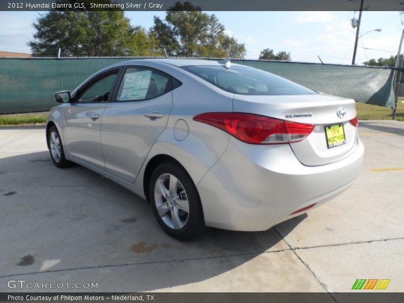 Shimmering Silver / Gray 2012 Hyundai Elantra GLS