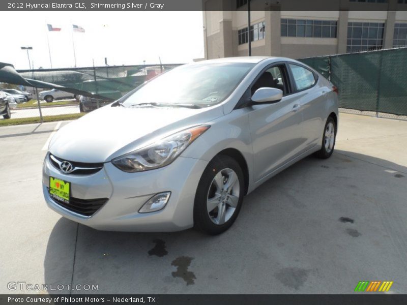 Shimmering Silver / Gray 2012 Hyundai Elantra GLS