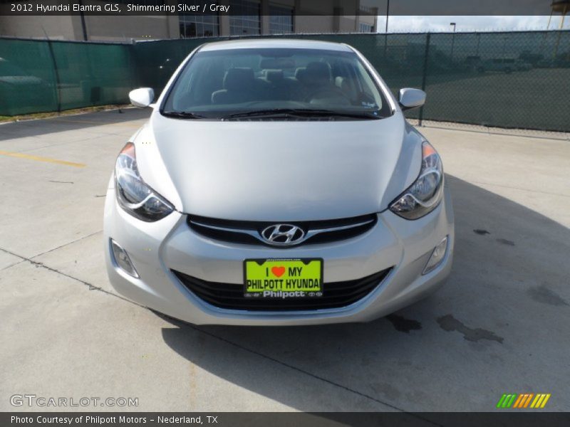 Shimmering Silver / Gray 2012 Hyundai Elantra GLS