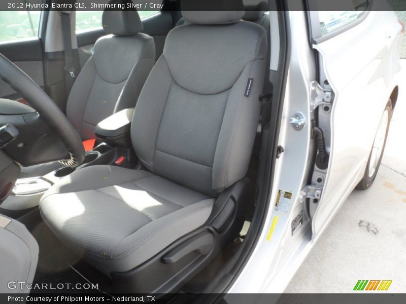 Shimmering Silver / Gray 2012 Hyundai Elantra GLS