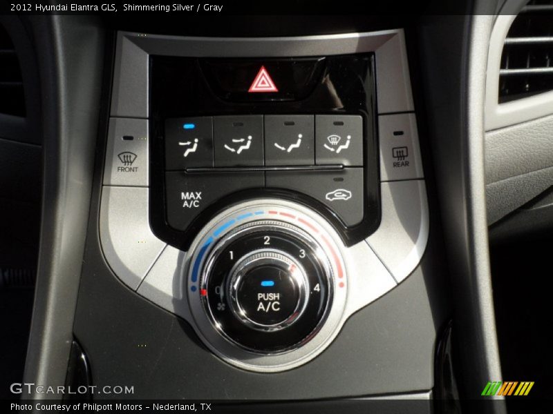 Controls of 2012 Elantra GLS