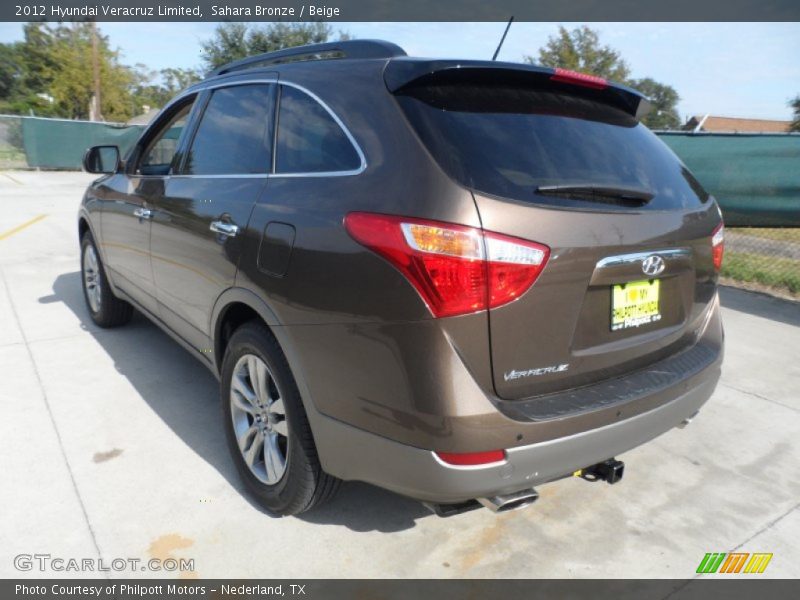 Sahara Bronze / Beige 2012 Hyundai Veracruz Limited