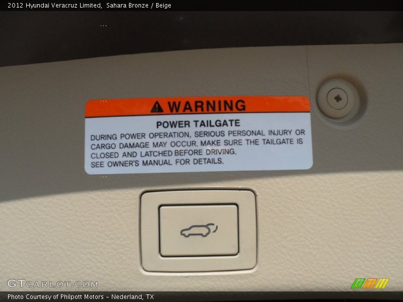 Sahara Bronze / Beige 2012 Hyundai Veracruz Limited
