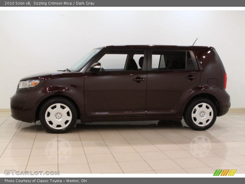 Sizzling Crimson Mica / Dark Gray 2010 Scion xB