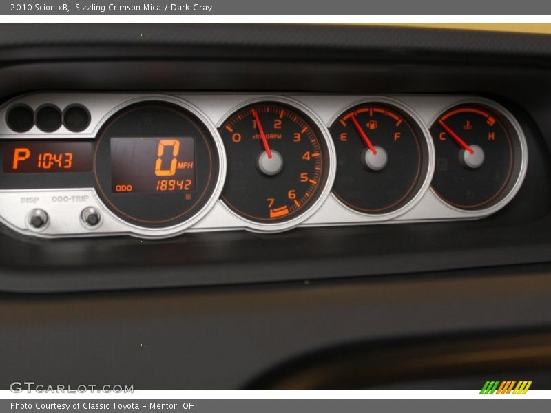 Sizzling Crimson Mica / Dark Gray 2010 Scion xB