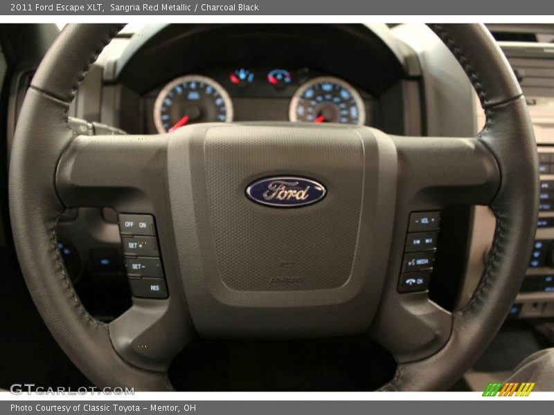 Sangria Red Metallic / Charcoal Black 2011 Ford Escape XLT