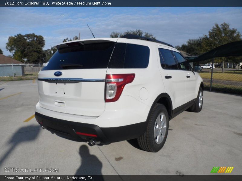 White Suede / Medium Light Stone 2012 Ford Explorer FWD