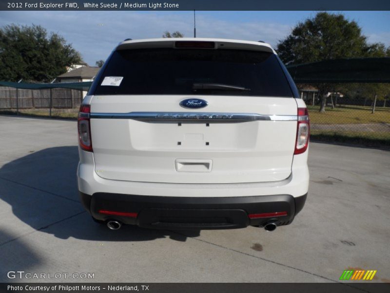 White Suede / Medium Light Stone 2012 Ford Explorer FWD