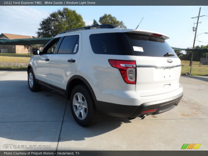 White Suede / Medium Light Stone 2012 Ford Explorer FWD