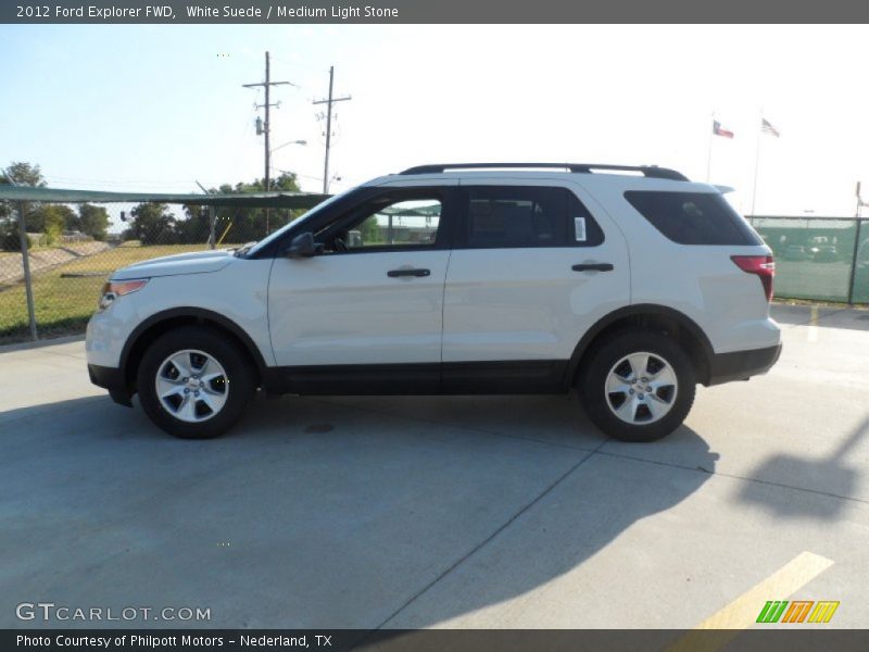 White Suede / Medium Light Stone 2012 Ford Explorer FWD