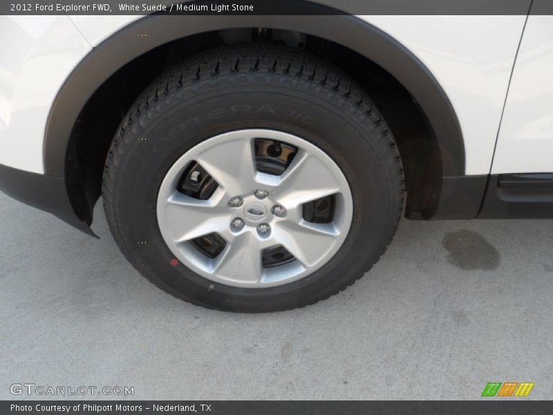 White Suede / Medium Light Stone 2012 Ford Explorer FWD
