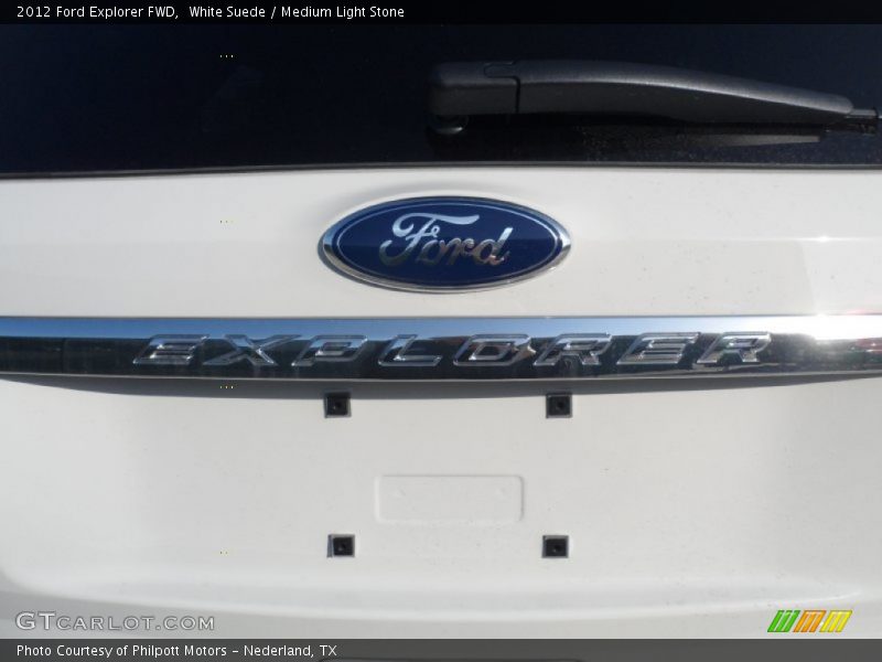 White Suede / Medium Light Stone 2012 Ford Explorer FWD