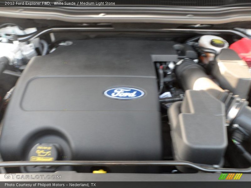 White Suede / Medium Light Stone 2012 Ford Explorer FWD