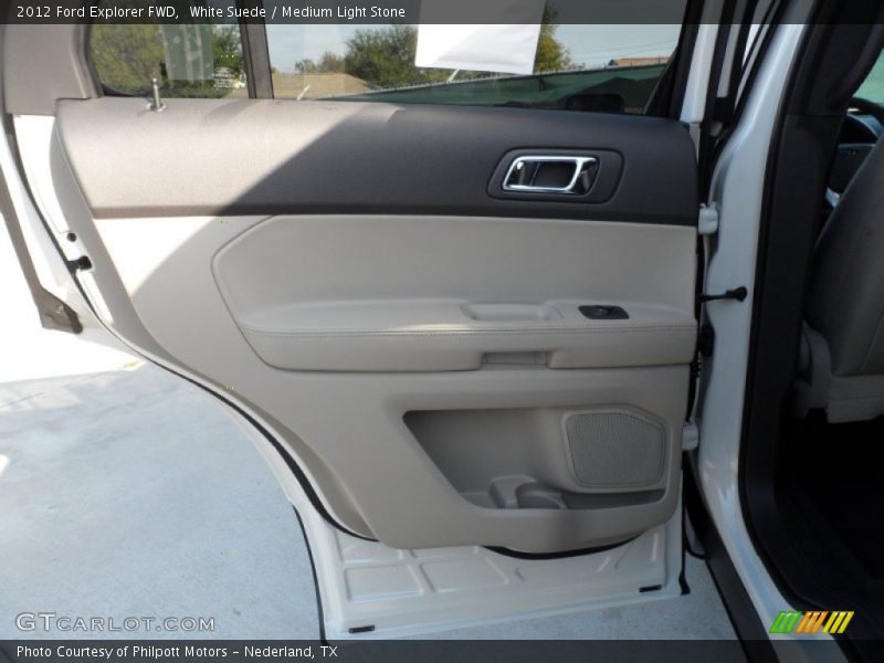 White Suede / Medium Light Stone 2012 Ford Explorer FWD