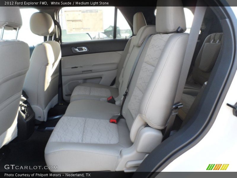 White Suede / Medium Light Stone 2012 Ford Explorer FWD