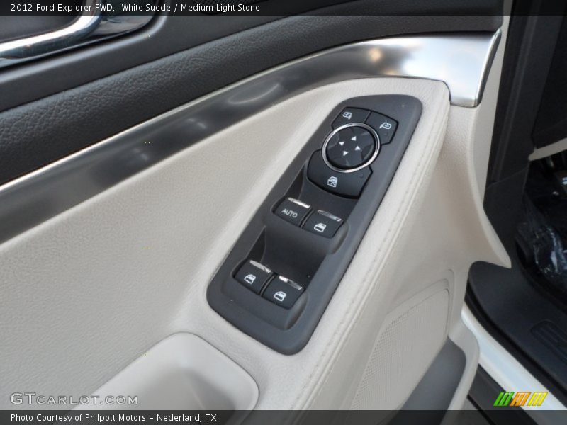 White Suede / Medium Light Stone 2012 Ford Explorer FWD