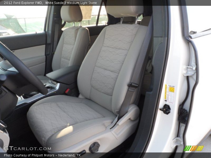 White Suede / Medium Light Stone 2012 Ford Explorer FWD
