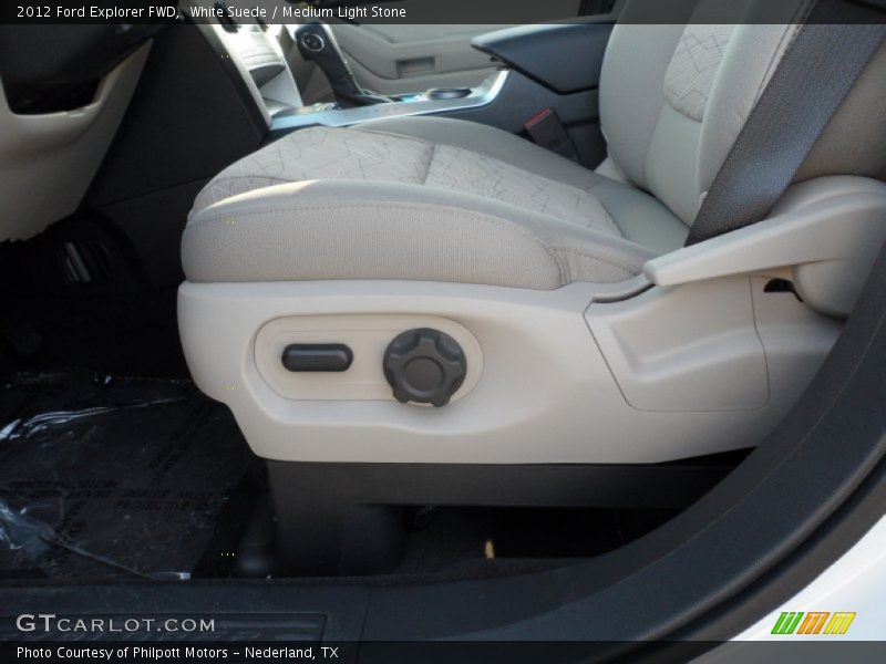 White Suede / Medium Light Stone 2012 Ford Explorer FWD