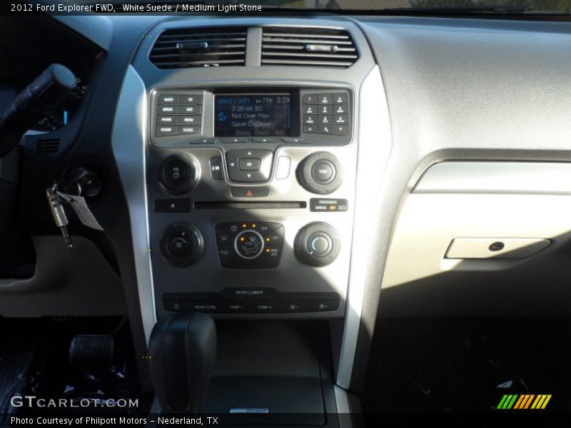 White Suede / Medium Light Stone 2012 Ford Explorer FWD
