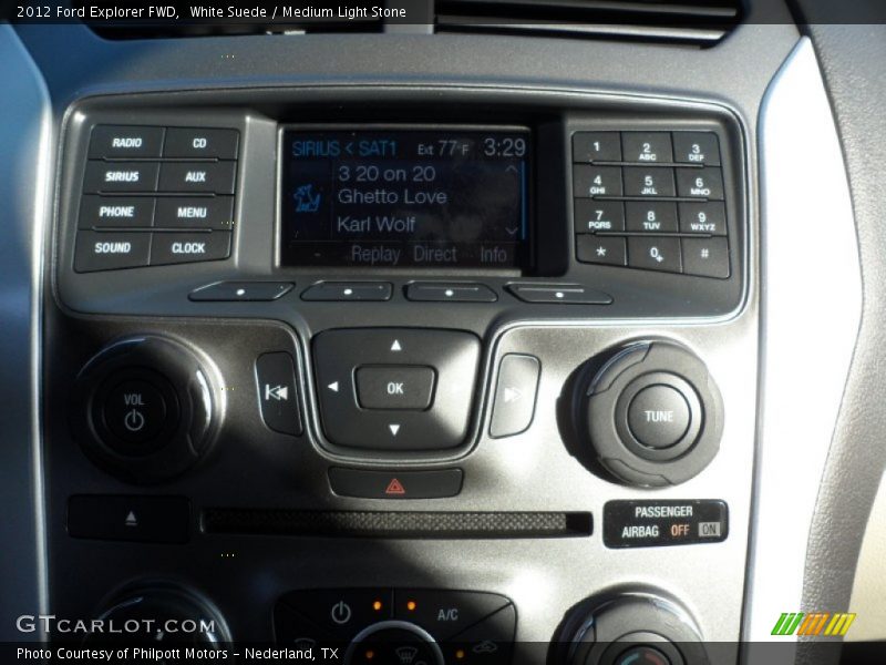 White Suede / Medium Light Stone 2012 Ford Explorer FWD
