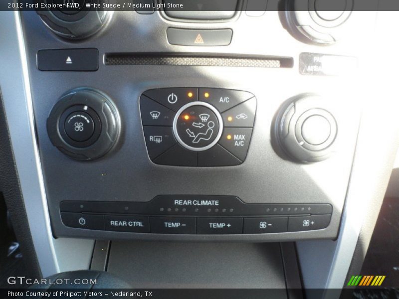 White Suede / Medium Light Stone 2012 Ford Explorer FWD
